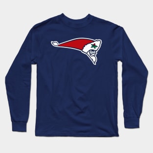 Patriots Flying Santa Logo Long Sleeve T-Shirt